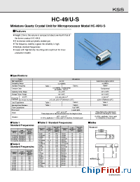Datasheet HC-49U-S производства Kyocera Kinseki